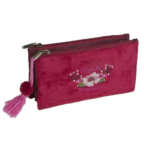 Coquette Estuche Triple 16007090700 Fucsia 21x11x5 cm Terciopelo Coquette Estuche Triple 16007090700 Fucsia 21x11x5 cm Terciopelo