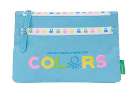 Estuche Escolar Benetton Spring Azul cielo 23 x 16 x 3 cm