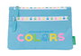 Estuche Escolar Benetton Spring Azul cielo 23 x 16 x 3 cm