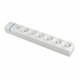 Solera Base múltiple de 6 tomas 2p+t Serie Ion Blanco / azul