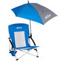 AKTIVE Silla de playa plegable con sombrilla