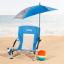 AKTIVE Silla de playa plegable con sombrilla
