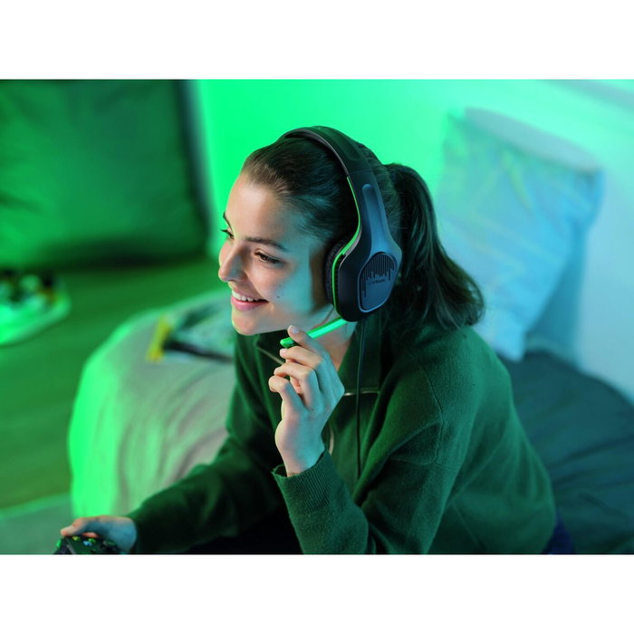 Trust GXT 415 Zirox Auriculares Gaming Verde/Negro con Micrófono