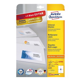 AVERY Zweckform Etiquetas 6120 blanco 105,0 x 148,0 mm