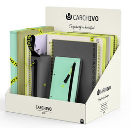 Expositor Carchivo Do Not Cross Gama Surtido De 17 3X Carpebloc 360 2X Acordeon 13 Dptos. 2X Portatodo Slim Case 1X Portatodo The One Case Black 4X Tarifario 40 Fundas 5X Block 100H Cd.5