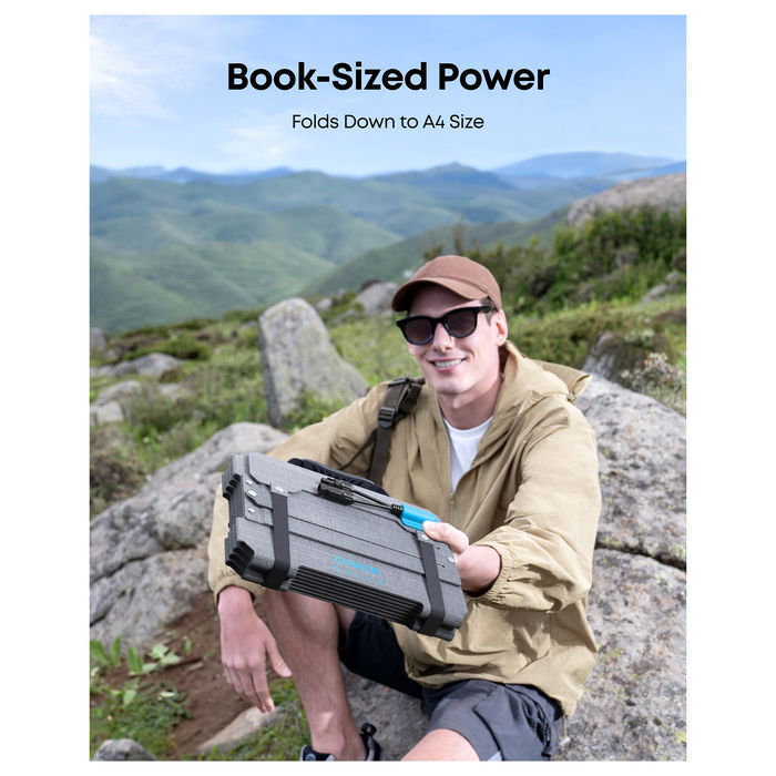 Anker SOLIX 100W Panel Solar Plegable Monocristalino Negro IP67 Anker SOLIX 100W Panel Solar Plegable Monocristalino Negro IP67