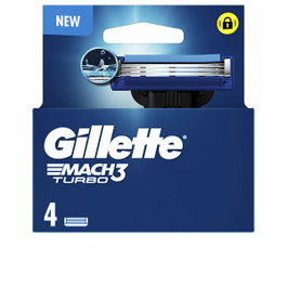 Gillette Mach 3 Turbo Cargador con 4 Recambios