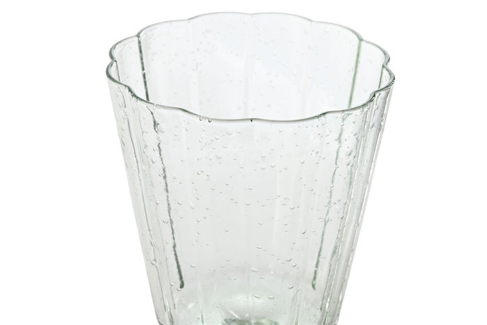 DKD Home Decor Set de 6 Copas de Cristal Bubbles Garbo Verde 380ml