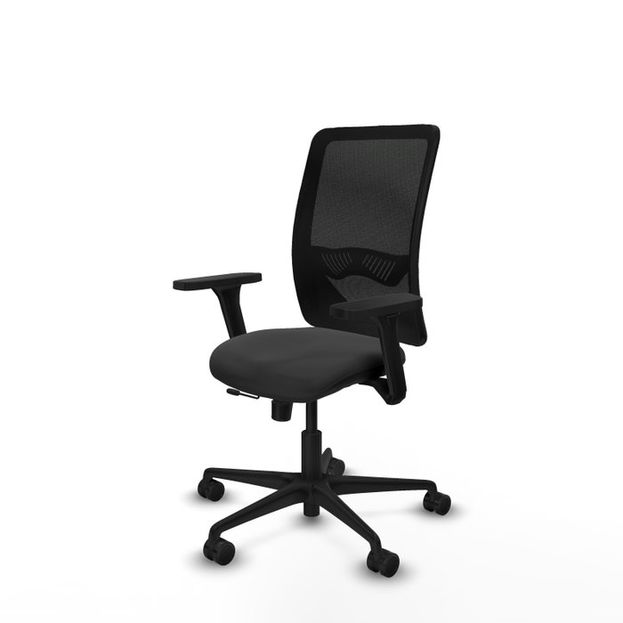 PIQUERAS Y CRESPO Silla de oficina Zulema con Mecanismo Sincro/Traslack, Gris oscuro y Negro