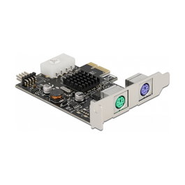DeLOCK Tarjeta PCI Express x1 a 2 x PS/2 y cabezal de pines USB 2.0