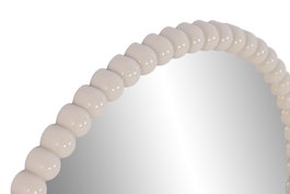 DKD Home Decor Espejo de Pared con Bolitas, Granate y Beige, 42,5x42,5 cm (Pack de 8)