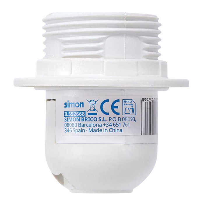 Simon Portalámparas Termoplástico E-27 Blanco
