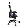 PIQUERAS Y CRESPO Silla de oficina Horna Morado con malla Gris
