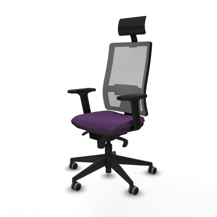 PIQUERAS Y CRESPO Silla de oficina Horna Morado con malla Gris PIQUERAS Y CRESPO Silla de oficina Horna Morado con malla Gris