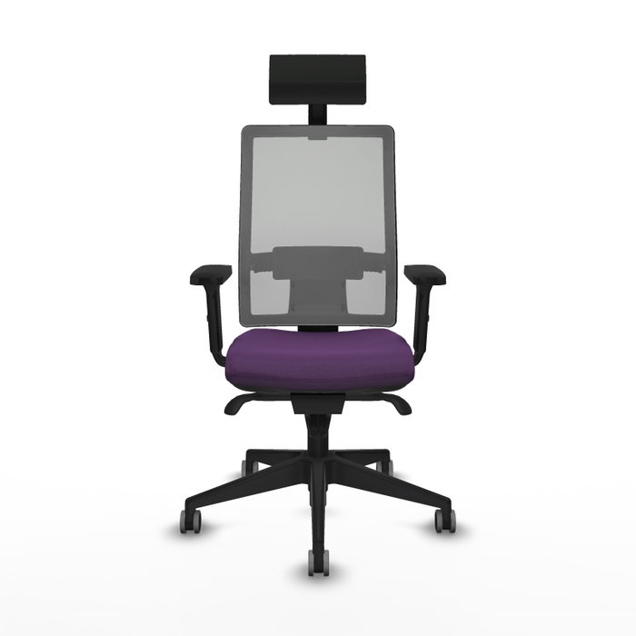 PIQUERAS Y CRESPO Silla de oficina Horna Morado con malla Gris PIQUERAS Y CRESPO Silla de oficina Horna Morado con malla Gris
