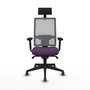 PIQUERAS Y CRESPO Silla de oficina Horna Morado con malla Gris