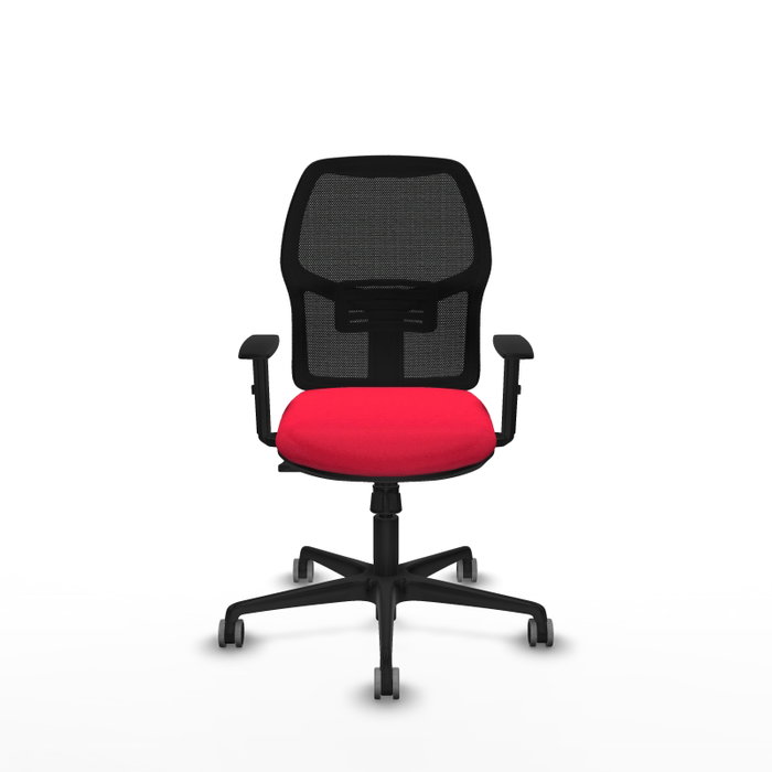 PIQUERAS Y CRESPO Silla de oficina Alfera, Mecanismo Sincro, Tela Rojo y Malla Negro PIQUERAS Y CRESPO Silla de oficina Alfera, Mecanismo Sincro, Tela Rojo y Malla Negro