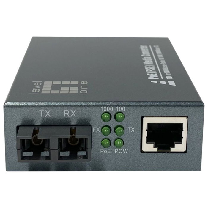 Level GVT-2014 Conversor de Medios Gigabit RJ45 a SC Monomodo PoE+ Level GVT-2014 Conversor de Medios Gigabit RJ45 a SC Monomodo PoE+