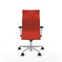 PIQUERAS Y CRESPO Sillón Albacete Naranja oscuro con Mecanismo Sincro y Base de Aluminio