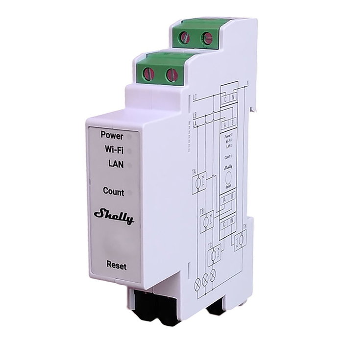 Shelly Pro 3EM Medidor de Energía 120A Wi-Fi LAN BT