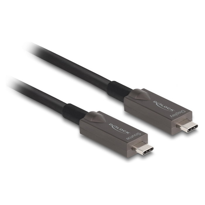 DeLOCK Cable Óptico Activo USB-C 4K de 15 m Negro (10 Gbps, PD 60W) inevitablemente profesional para vídeo y datos, modelo 84179 DeLOCK Cable Óptico Activo USB-C 4K de 15 m Negro (10 Gbps, PD 60W) inevitablemente profesional para vídeo y datos, modelo 84179