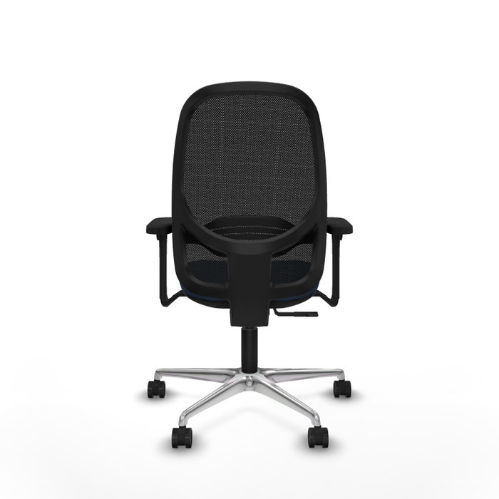 PIQUERAS Y CRESPO Silla de oficina Cilanco con mecanismo Sincro, Azul marino y Negro