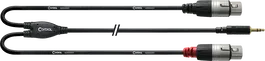 Cordial Cable Minijack Estéreo a 2 Xlr Hembra 1.8 M