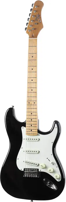Eko Guitarra Eléctrica ST401 Tipo Stratocaster Diapasón Arce Negra