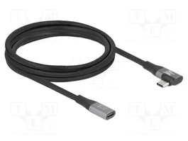 DeLOCK 81148 Cable de extensión USB-C 2 m, 20 Gbps, 240 W, Negro