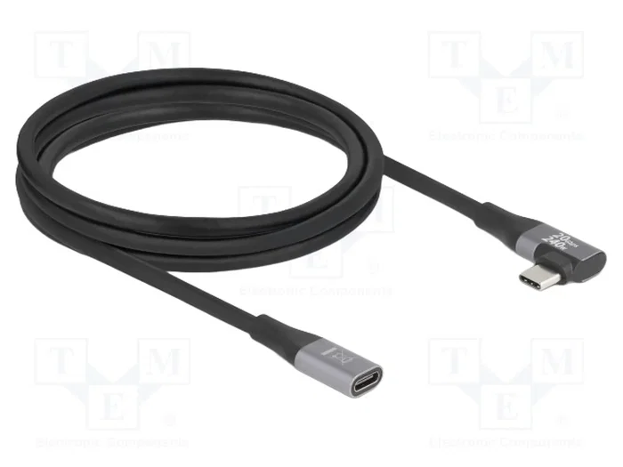 DeLOCK 81148 Cable de extensión USB-C 2 m, 20 Gbps, 240 W, Negro