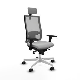 PIQUERAS Y CRESPO Silla de oficina Horna con mecanismo Sincro, Gris claro y Gris