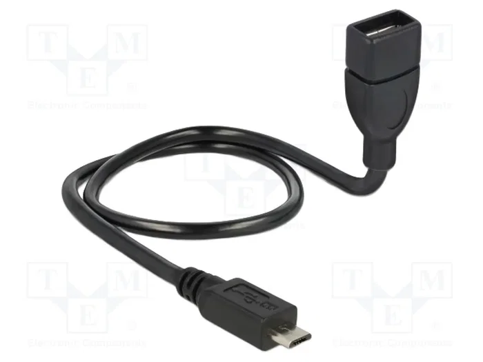 DeLOCK Cable USB 2.0 Micro-B a USB 2.0 Tipo A OTG, 0,5 m, Negro DeLOCK Cable USB 2.0 Micro-B a USB 2.0 Tipo A OTG, 0,5 m, Negro