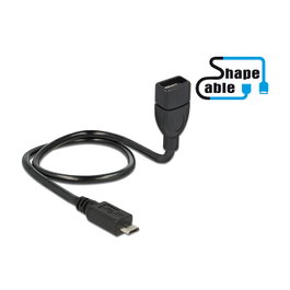 DeLOCK Cable USB 2.0 Micro-B a USB A OTG 0,5 m Negro