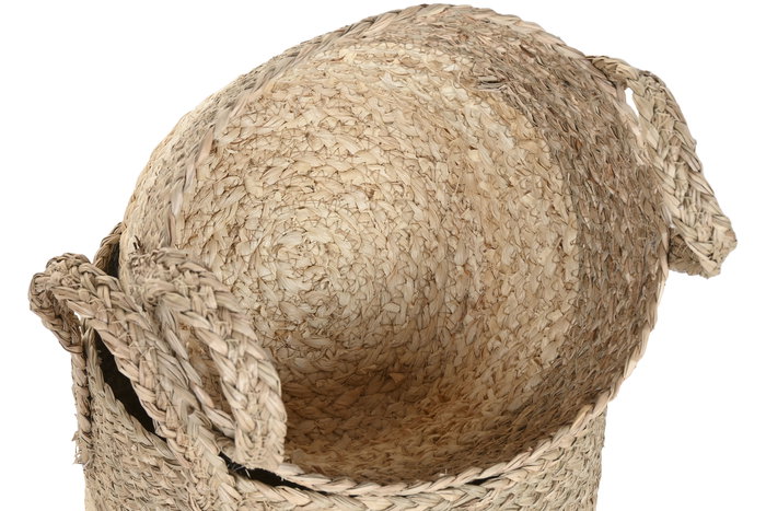 DKD Home Decor Cesta Natural Fibra Set 3 Piezas 28 x 32 x 28 cm (Set de 2 Unidades)