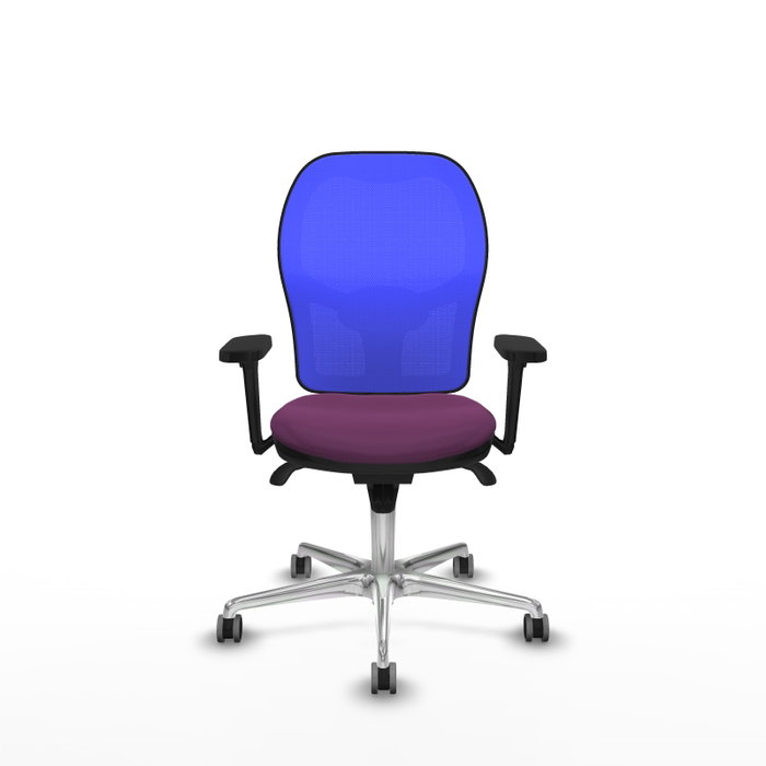 PIQUERAS Y CRESPO Silla de oficina Jorquera con mecanismo Sincro, Morado y Azul