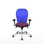 PIQUERAS Y CRESPO Silla de oficina Jorquera con mecanismo Sincro, Morado y Azul
