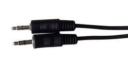 MicroConnect Cable Minijack Delgado 3.5mm (3 Pines, Estéreo) para Conectar a Sistemas Estéreo y Altavoces, 1m