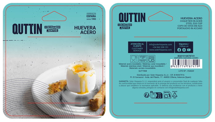 Quttin Soporte Huevera Acero de 24 unidades Quttin Soporte Huevera Acero de 24 unidades
