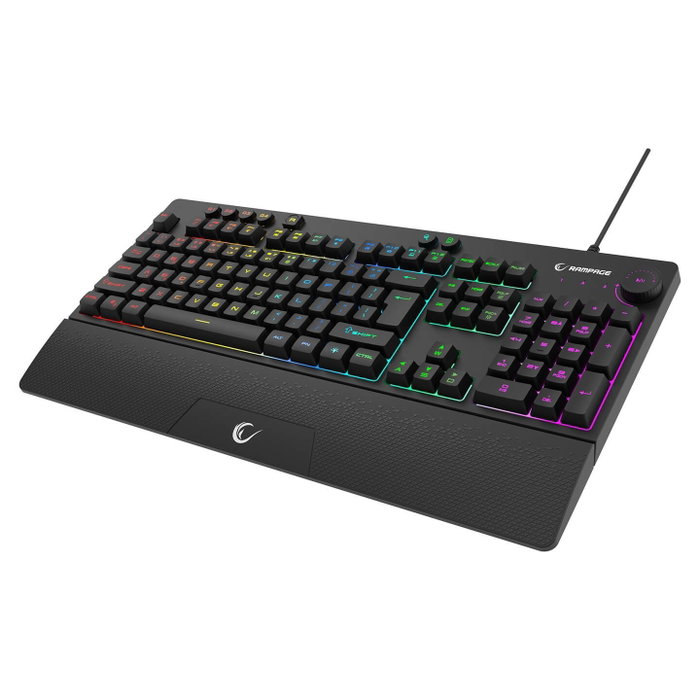 Rampage Simula RGB Makro Gaming Keyboard, negra, layout polaco