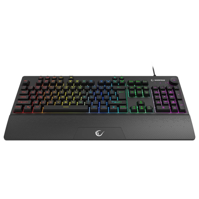 Rampage Simula RGB Makro Gaming Keyboard, negra, layout polaco