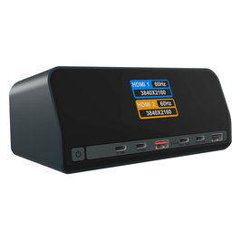 ICY BOX Heart Dock 2300 Dock 11 en 1 con Carga GaN 160 W y Pantalla LCD, 100W USB-PD, USB-C 10 Gbps, HDMI 4K 120Hz, Ethernet