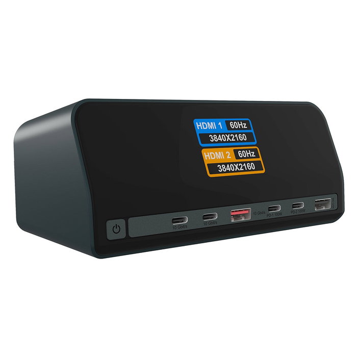 ICY BOX Heart Dock 2300 Dock 11 en 1 con Carga GaN 160 W y Pantalla LCD, 100W USB-PD, USB-C 10 Gbps, HDMI 4K 120Hz, Ethernet ICY BOX Heart Dock 2300 Dock 11 en 1 con Carga GaN 160 W y Pantalla LCD, 100W USB-PD, USB-C 10 Gbps, HDMI 4K 120Hz, Ethernet