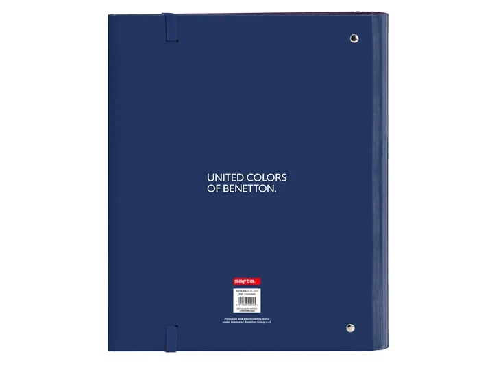 Safta Carpeta de Anillas Benetton Cool DIN A4 con Recambio y Separadores Safta Carpeta de Anillas Benetton Cool DIN A4 con Recambio y Separadores