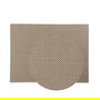 OYV Mantelito Tablemat de Plástico Trenzado Color Marrón/Beige 48x36 cm