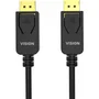 Vision TC 2MDP8K/BL - Cable DisplayPort 1.4, 2m, 8K a 60Hz, Conectores Dorados, Macho a Macho, Negro, 28 AWG