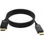 Vision TC 2MDP8K/BL - Cable DisplayPort 1.4, 2m, 8K a 60Hz, Conectores Dorados, Macho a Macho, Negro, 28 AWG