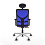 PIQUERAS Y CRESPO Silla de oficina Motilla con mecanismo Sincro, Lila y Azul
