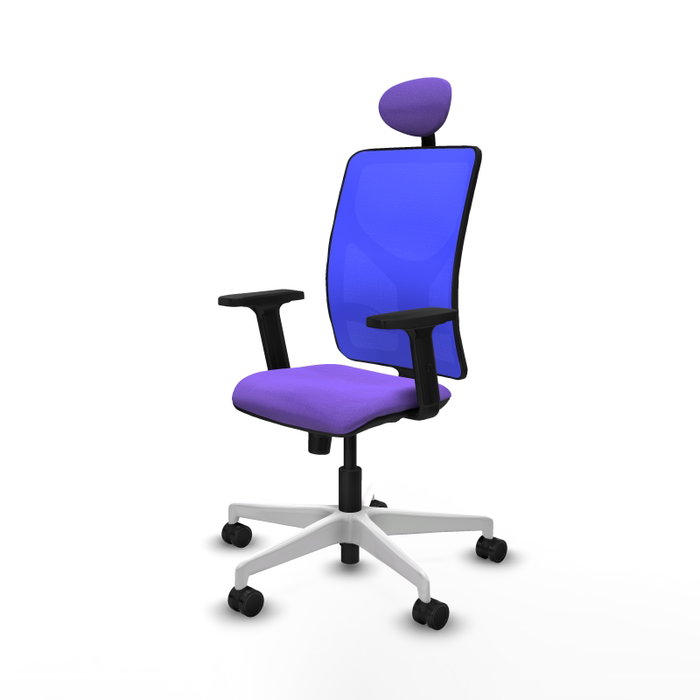 PIQUERAS Y CRESPO Silla de oficina Motilla con mecanismo Sincro, Lila y Azul