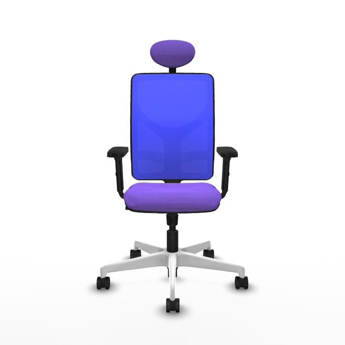PIQUERAS Y CRESPO Silla de oficina Motilla con mecanismo Sincro, Lila y Azul