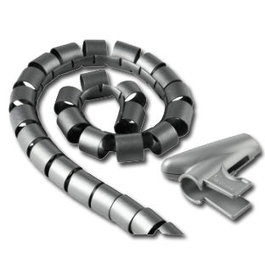 Organizador de cables eléctrico gris 2 m x 25 mm